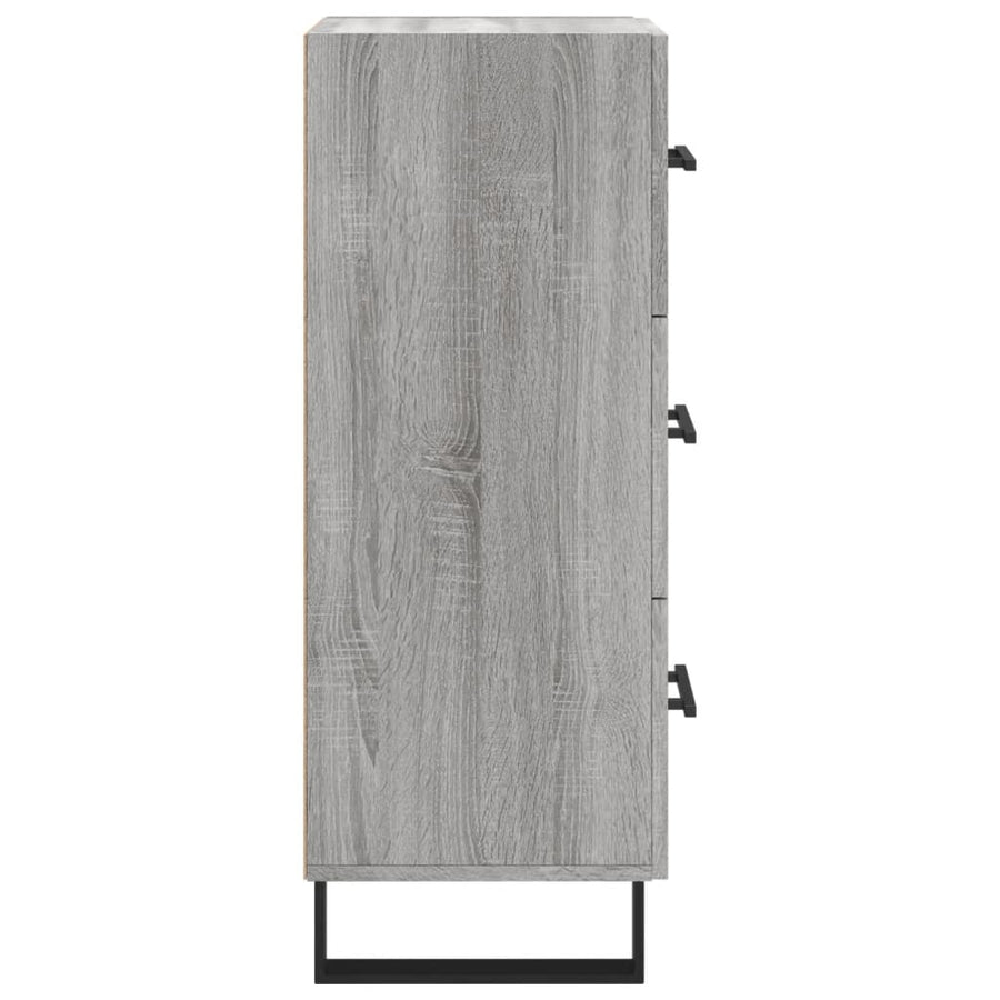 Dressoir 34,5X34X90 Cm Bewerkt Hout Eikenkleurig Grijs sonoma