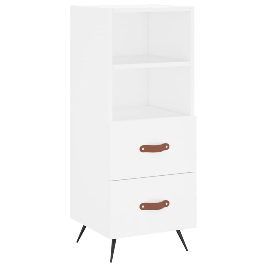 Dressoir 34,5X34X90 Cm Bewerkt Hout Wit