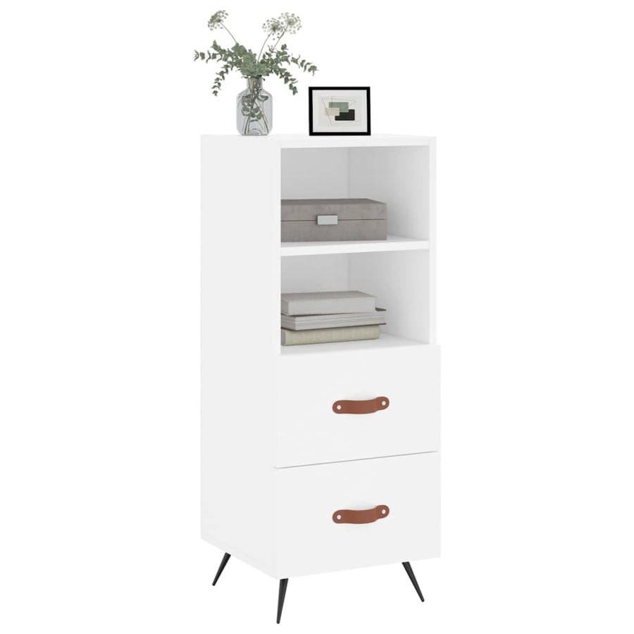 Dressoir 34,5X34X90 Cm Bewerkt Hout Wit