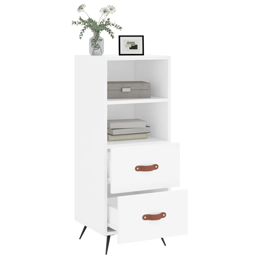 Dressoir 34,5X34X90 Cm Bewerkt Hout Wit