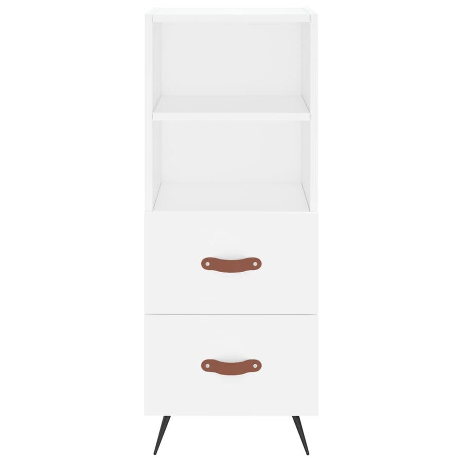 Dressoir 34,5X34X90 Cm Bewerkt Hout Wit