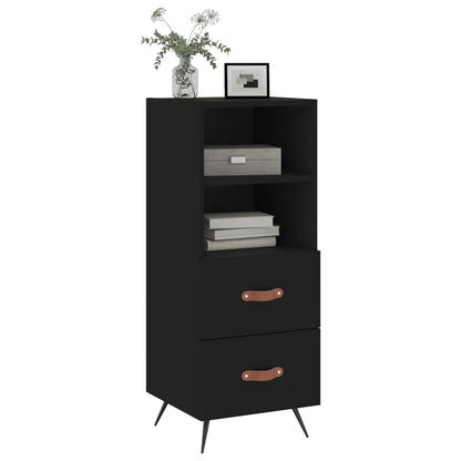Dressoir 34,5X34X90 Cm Bewerkt Hout Zwart