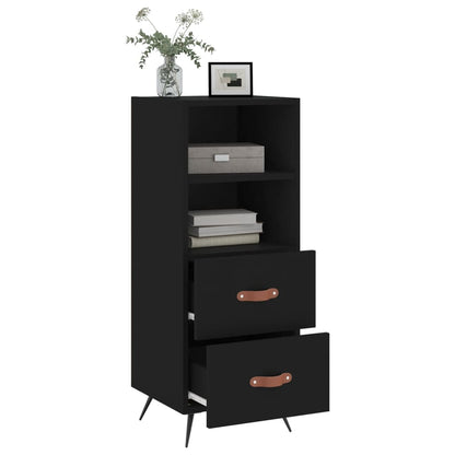 Dressoir 34,5X34X90 Cm Bewerkt Hout Zwart