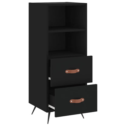 Dressoir 34,5X34X90 Cm Bewerkt Hout Zwart