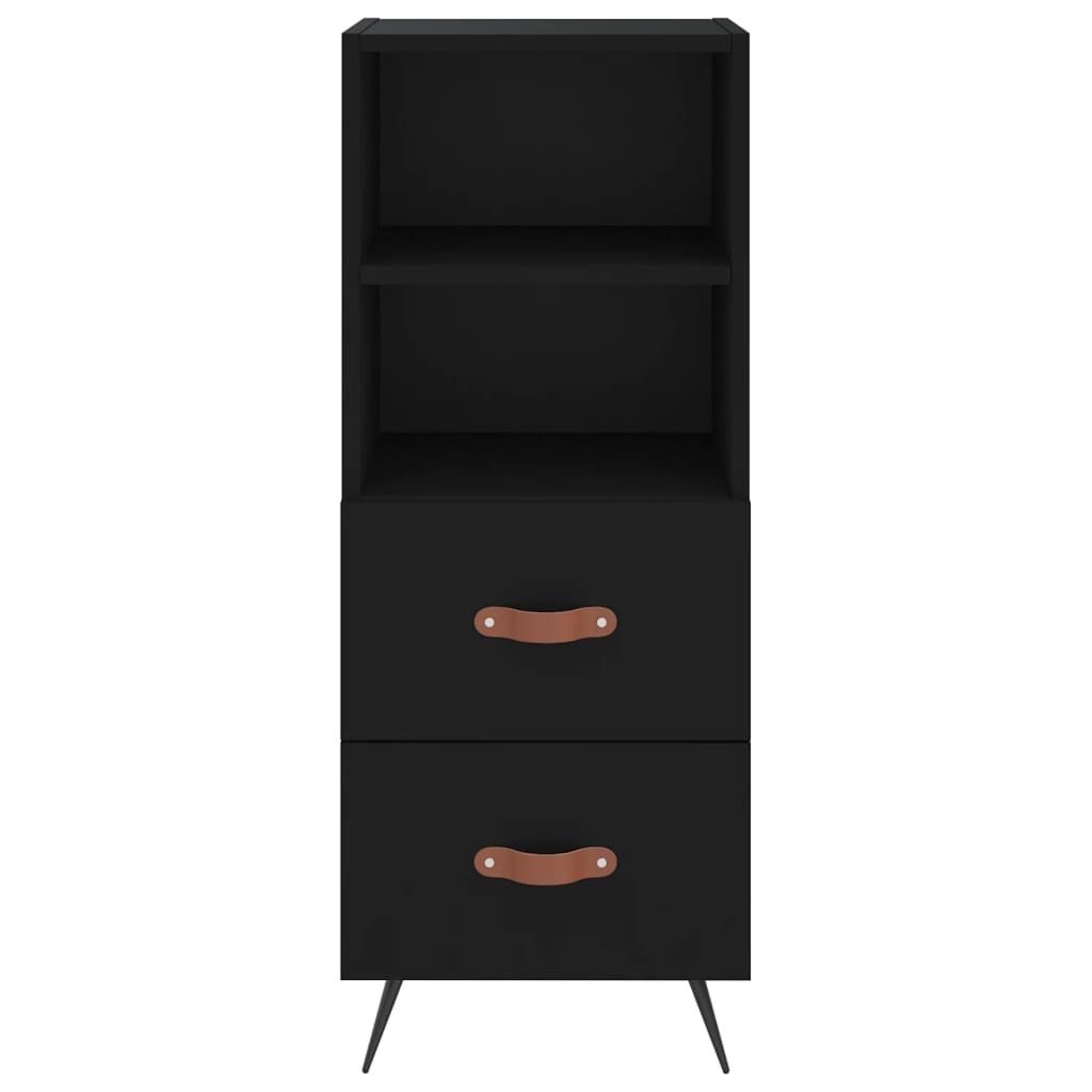 Dressoir 34,5X34X90 Cm Bewerkt Hout Zwart