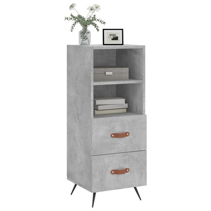 Dressoir 34,5X34X90 Cm Bewerkt Hout Betongrijs