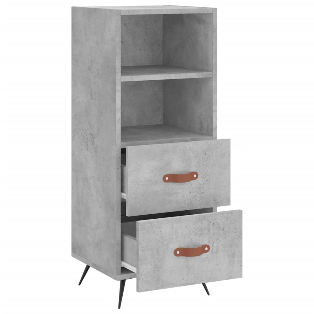 Dressoir 34,5X34X90 Cm Bewerkt Hout Betongrijs