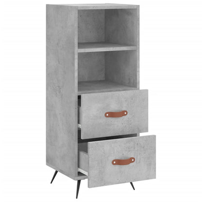 Dressoir 34,5X34X90 Cm Bewerkt Hout Betongrijs