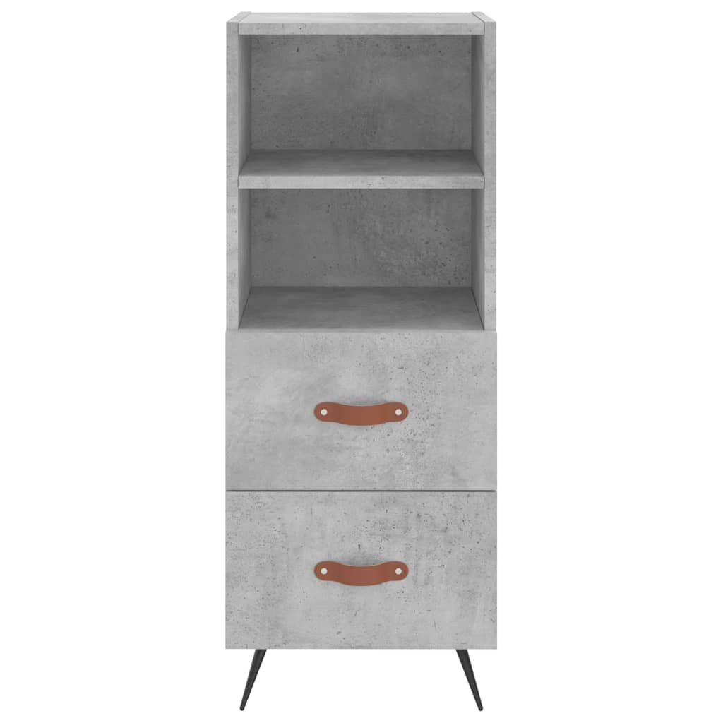Dressoir 34,5X34X90 Cm Bewerkt Hout Betongrijs