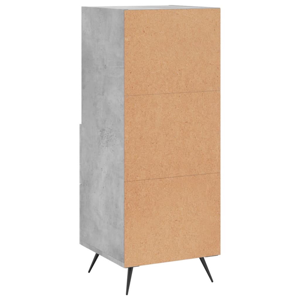 Dressoir 34,5X34X90 Cm Bewerkt Hout Betongrijs