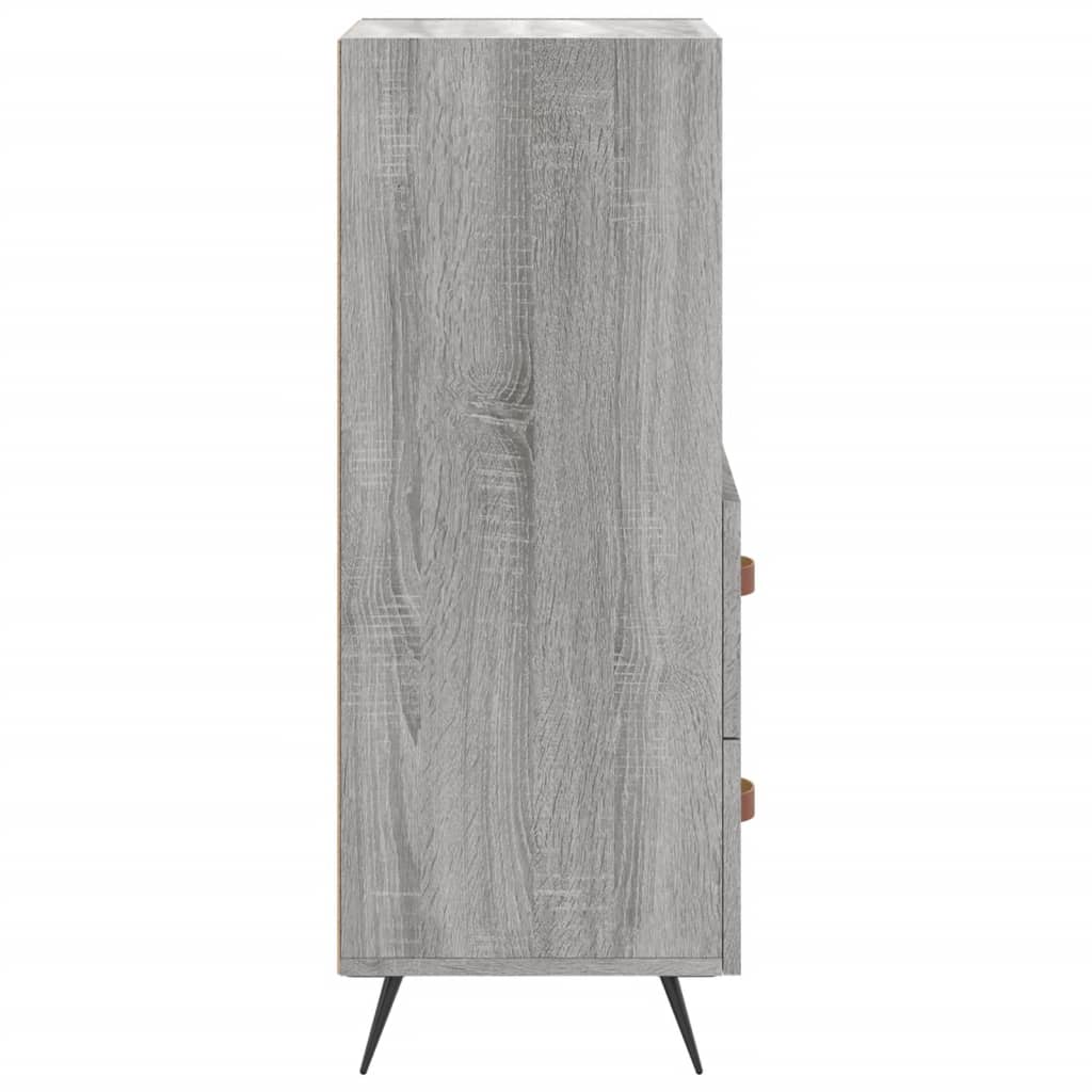 Dressoir 34,5X34X90 Cm Bewerkt Hout Grijs Sonoma Eikenkleurig