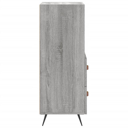 Dressoir 34,5X34X90 Cm Bewerkt Hout Grijs Sonoma Eikenkleurig