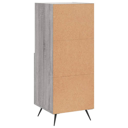 Dressoir 34,5X34X90 Cm Bewerkt Hout Grijs Sonoma Eikenkleurig