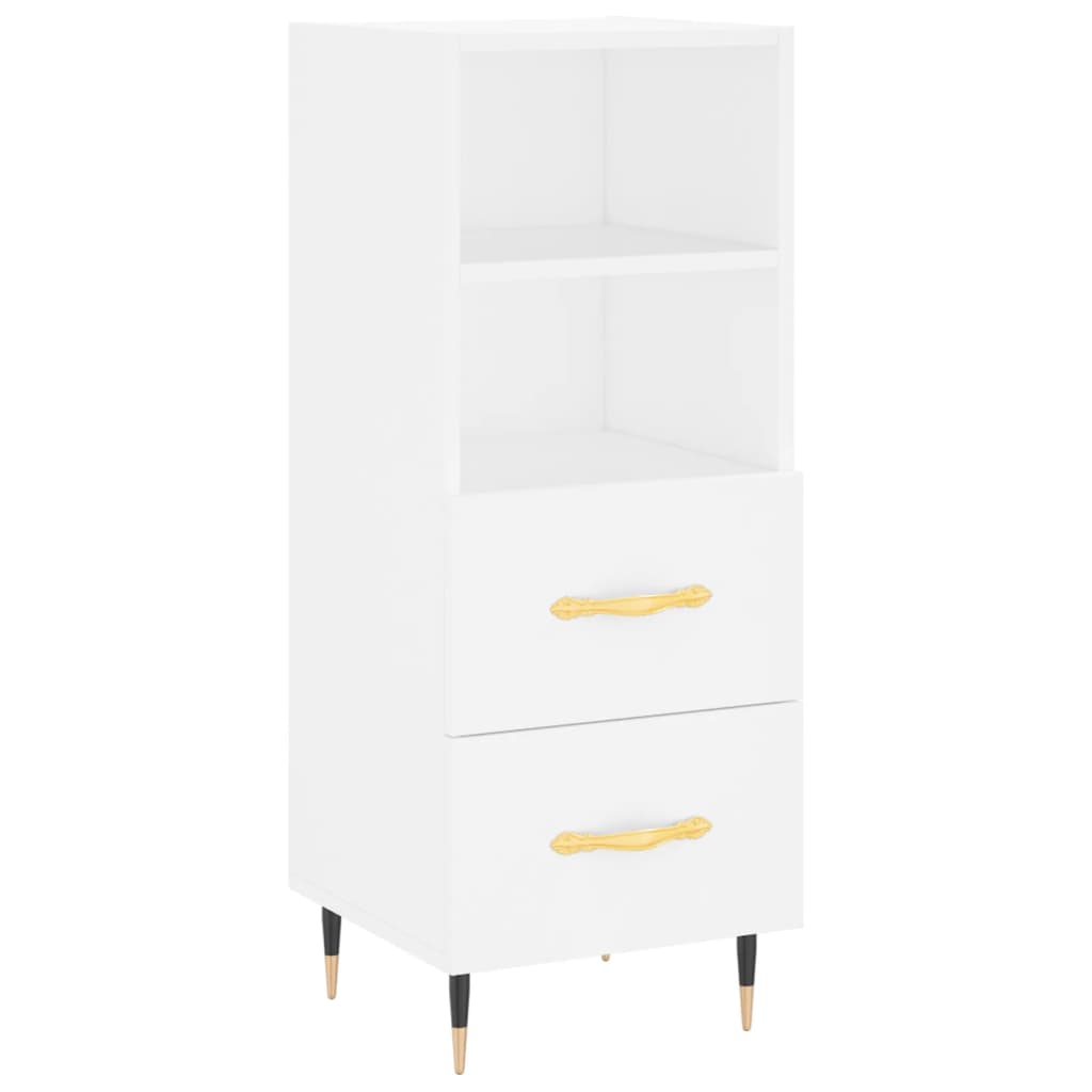 Dressoir 34,5X34X90 Cm Bewerkt Hout Wit