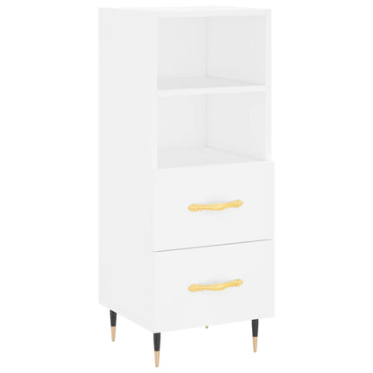 Dressoir 34,5X34X90 Cm Bewerkt Hout Wit