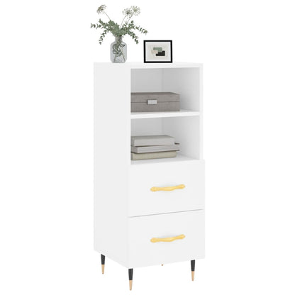 Dressoir 34,5X34X90 Cm Bewerkt Hout Wit