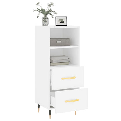 Dressoir 34,5X34X90 Cm Bewerkt Hout Wit