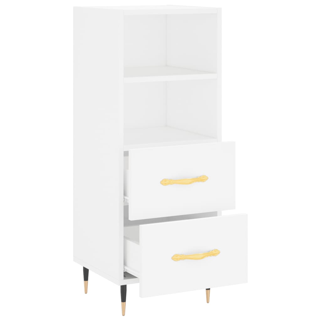 Dressoir 34,5X34X90 Cm Bewerkt Hout Wit
