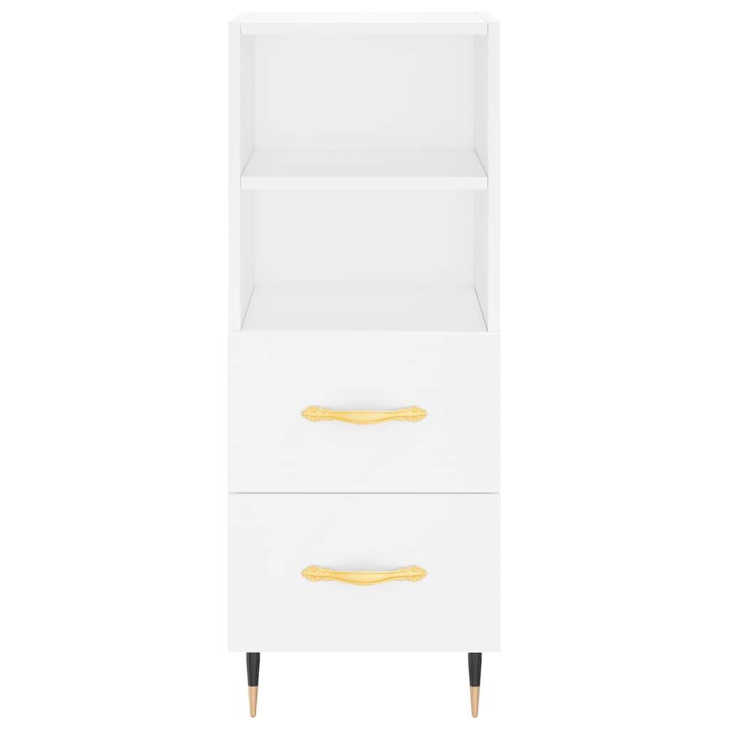 Dressoir 34,5X34X90 Cm Bewerkt Hout Wit