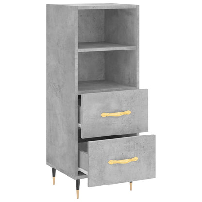 Dressoir 34,5X34X90 Cm Bewerkt Hout Betongrijs