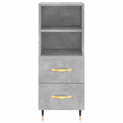 Dressoir 34,5X34X90 Cm Bewerkt Hout Betongrijs