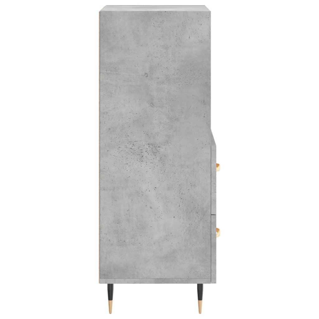 Dressoir 34,5X34X90 Cm Bewerkt Hout Betongrijs