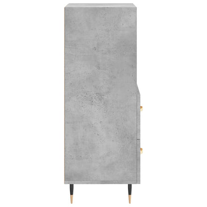 Dressoir 34,5X34X90 Cm Bewerkt Hout Betongrijs
