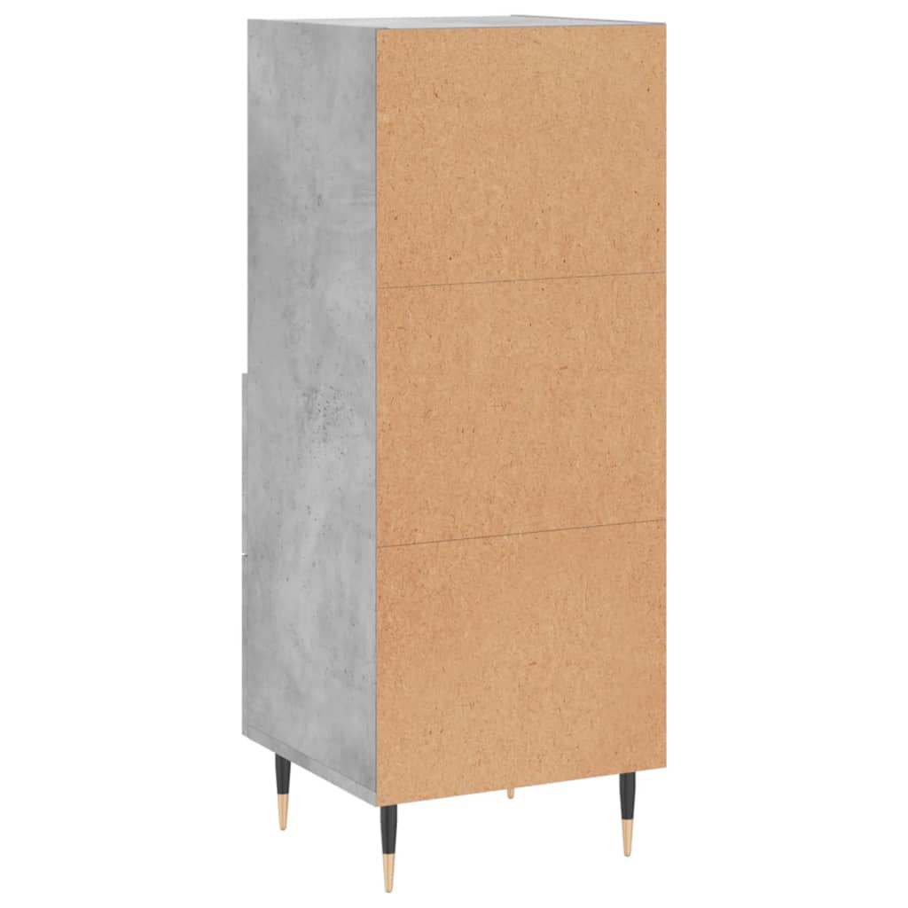 Dressoir 34,5X34X90 Cm Bewerkt Hout Betongrijs