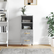 Sideboard 34.5x34x90 cm treated wood concrete grey