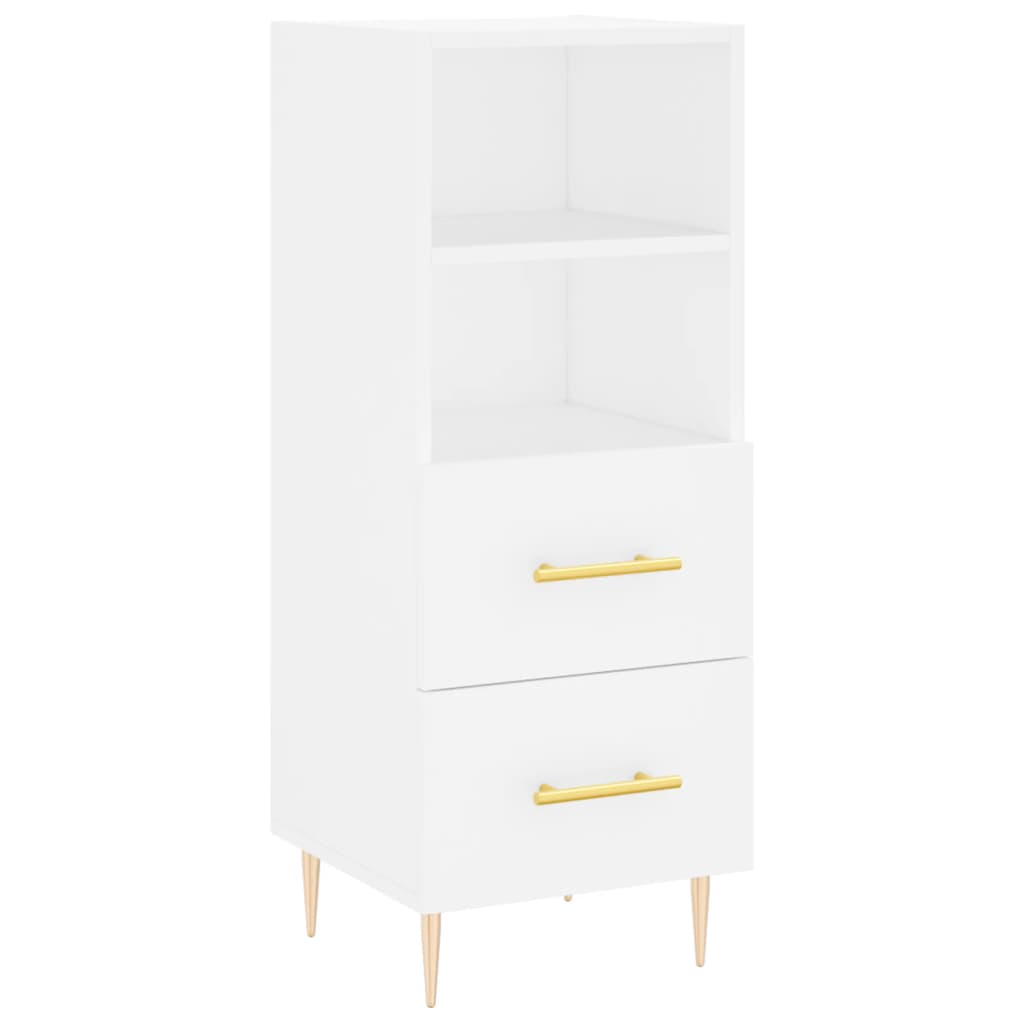 Dressoir 34,5X34X90 Cm Bewerkt Hout Wit