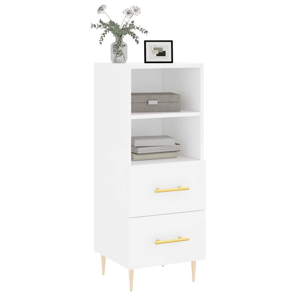 Dressoir 34,5X34X90 Cm Bewerkt Hout Wit