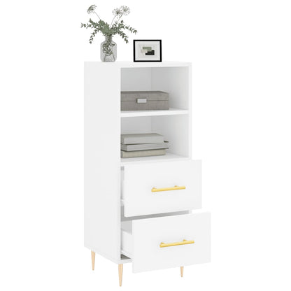 Dressoir 34,5X34X90 Cm Bewerkt Hout Wit