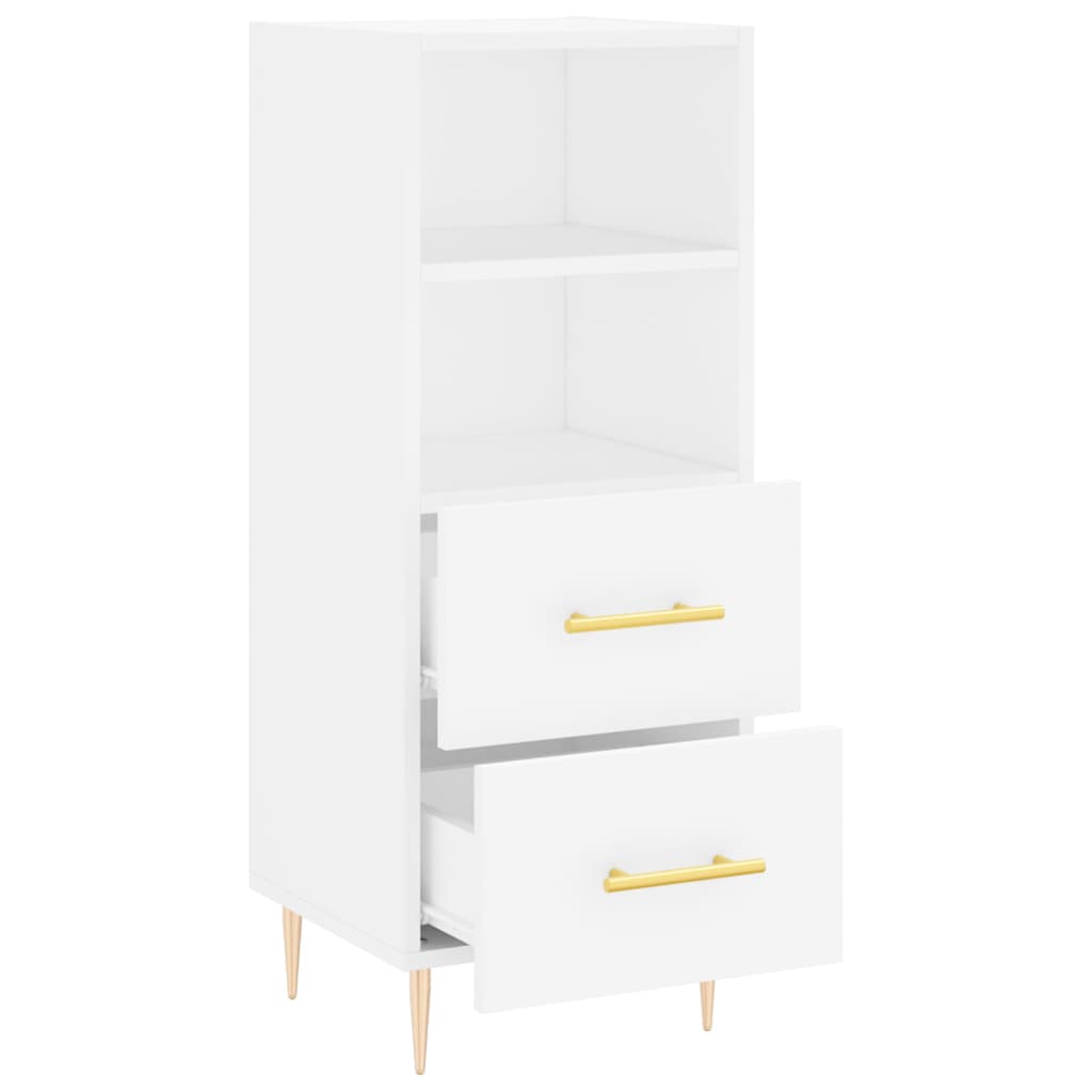 Dressoir 34,5X34X90 Cm Bewerkt Hout Wit