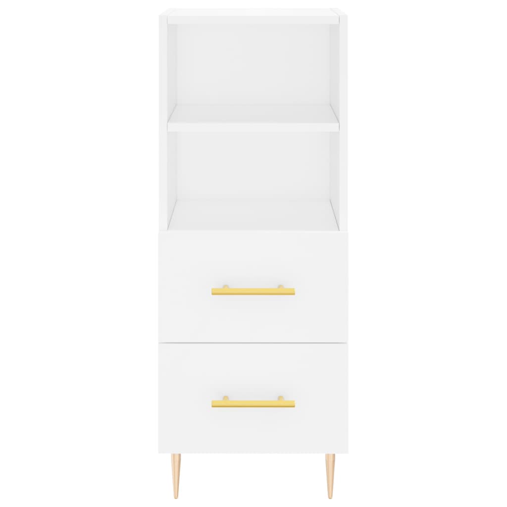Dressoir 34,5X34X90 Cm Bewerkt Hout Wit