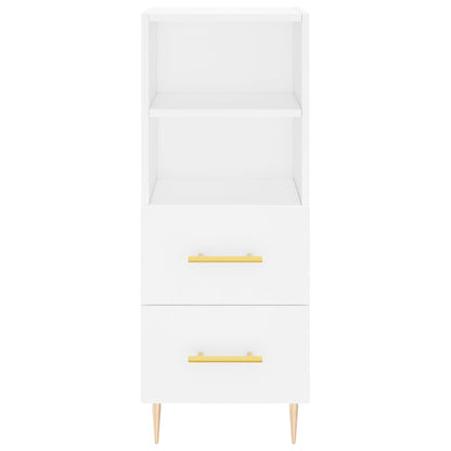 Dressoir 34,5X34X90 Cm Bewerkt Hout Wit