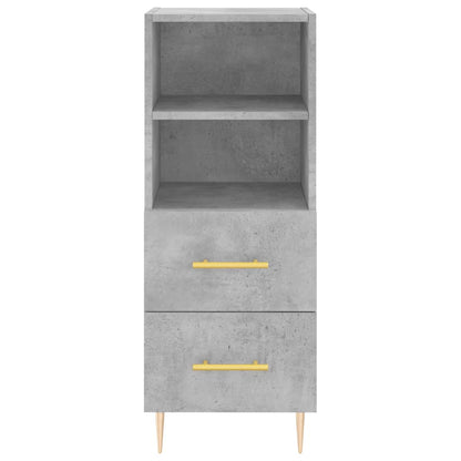 Dressoir 34,5X34X90 Cm Bewerkt Hout Betongrijs