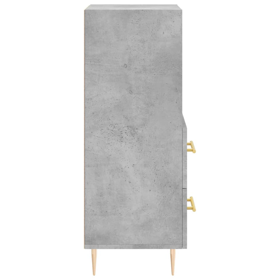 Dressoir 34,5X34X90 Cm Bewerkt Hout Betongrijs