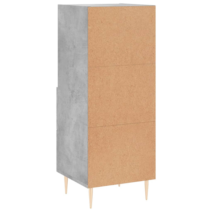 Dressoir 34,5X34X90 Cm Bewerkt Hout Betongrijs