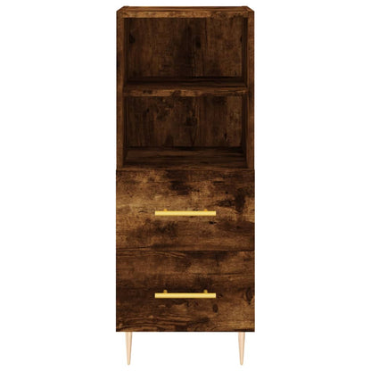 Dressoir 34,5X34X90 Cm Bewerkt Hout Gerookt Eiken