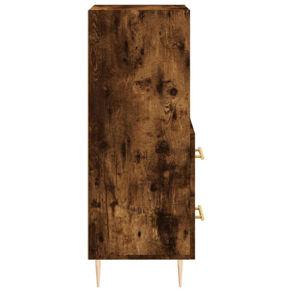 Dressoir 34,5X34X90 Cm Bewerkt Hout Gerookt Eiken