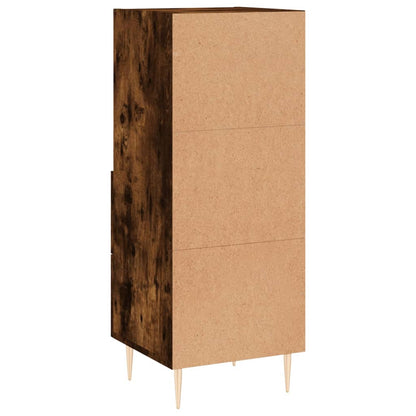 Dressoir 34,5X34X90 Cm Bewerkt Hout Gerookt Eiken