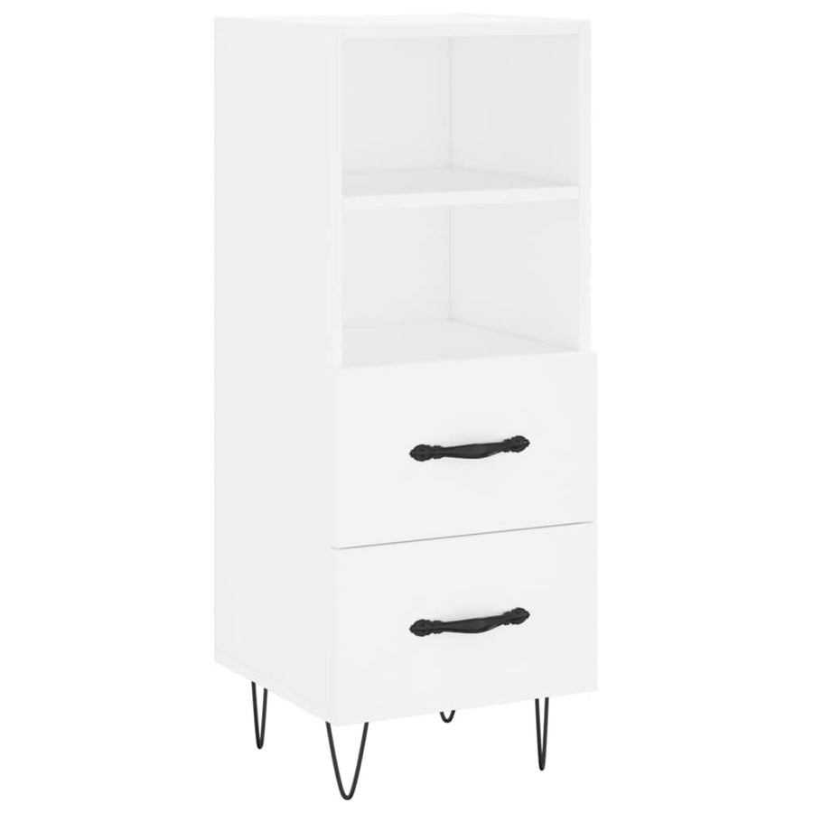 Dressoir 34,5X34X90 Cm Bewerkt Hout Wit