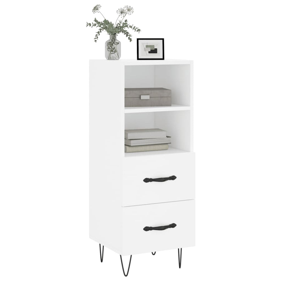 Dressoir 34,5X34X90 Cm Bewerkt Hout Wit