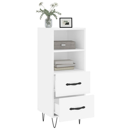Dressoir 34,5X34X90 Cm Bewerkt Hout Wit