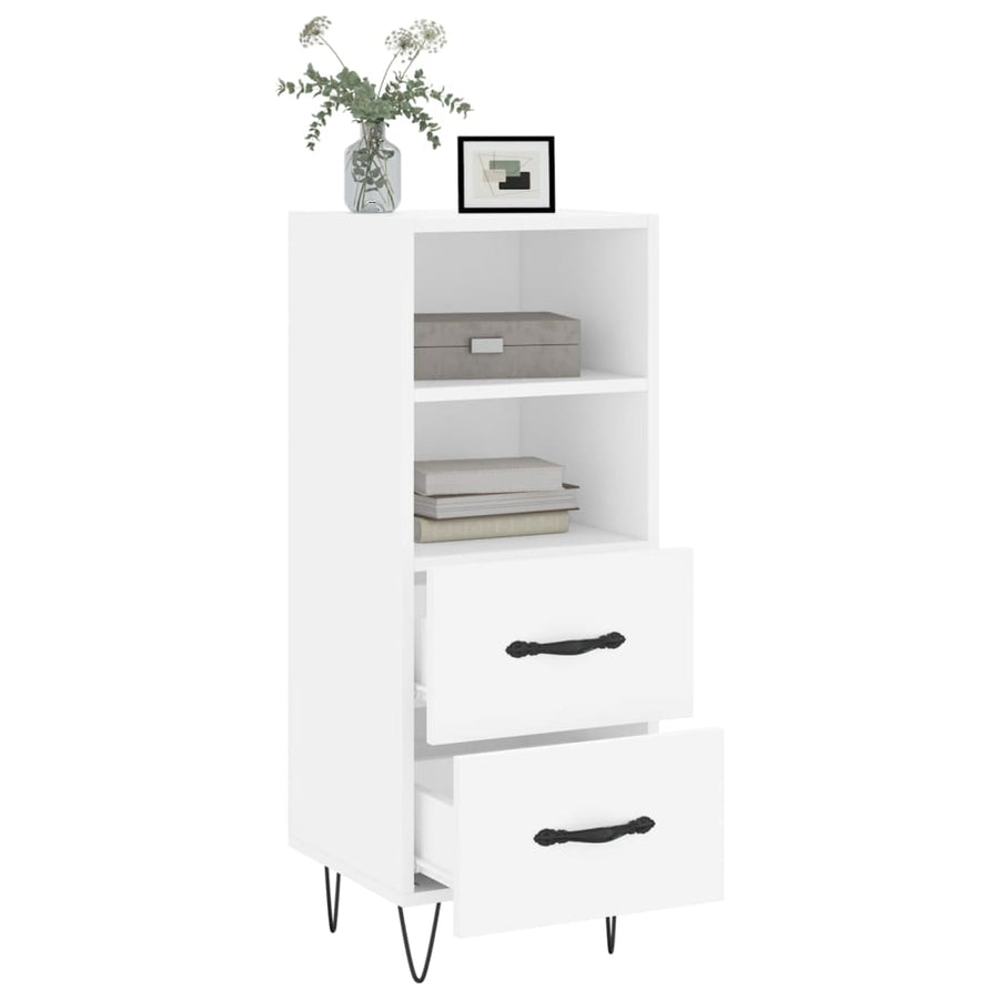 Dressoir 34,5X34X90 Cm Bewerkt Hout Wit