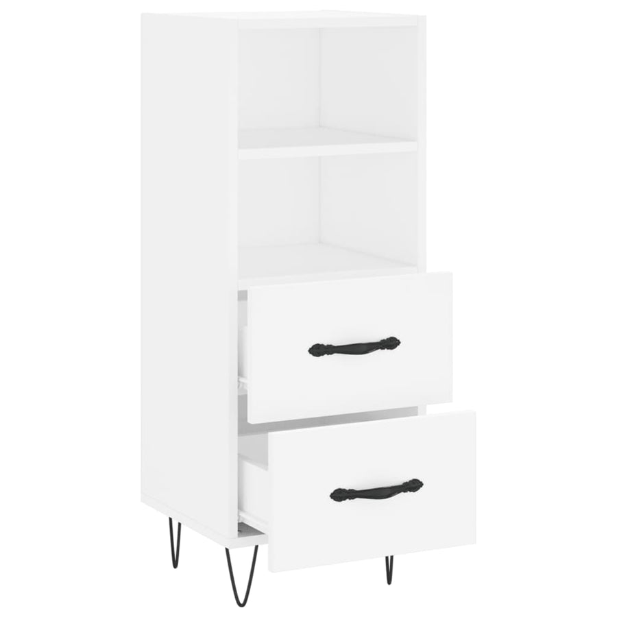 Dressoir 34,5X34X90 Cm Bewerkt Hout Wit