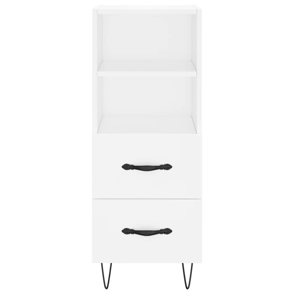 Dressoir 34,5X34X90 Cm Bewerkt Hout Wit