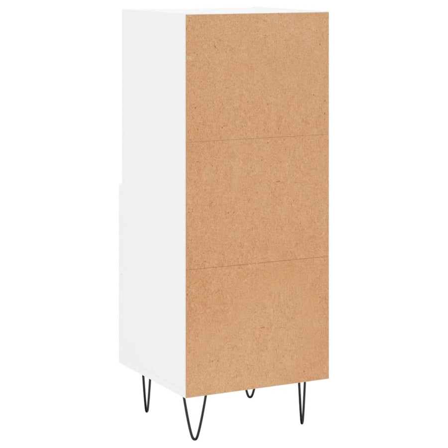 Dressoir 34,5X34X90 Cm Bewerkt Hout Wit