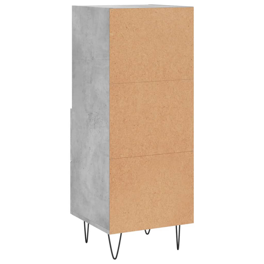 Dressoir 34,5X34X90 Cm Bewerkt Hout Betongrijs