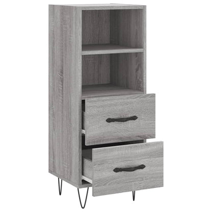 Dressoir 34,5X34X90 Cm Bewerkt Hout Grijs Sonoma Eikenkleurig